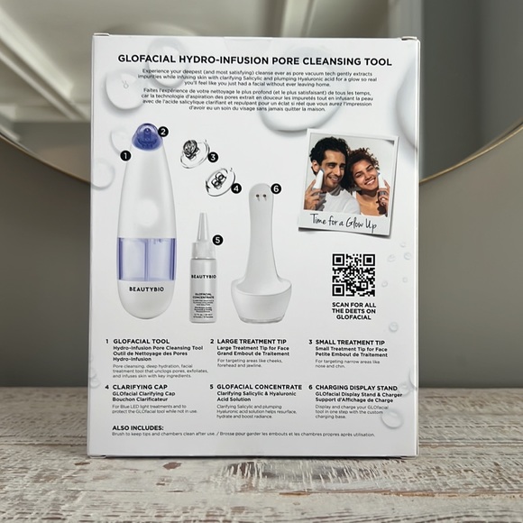BeautyBio Glofacial HydroInfusion Pore Cleansing Tool + Concentrate New in Box - Picture 2 of 2